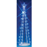 Lemax Accessory Lemax Lighted Silhouette Tree(Blue), Christmas Village Accessory, B/O(4.5V)